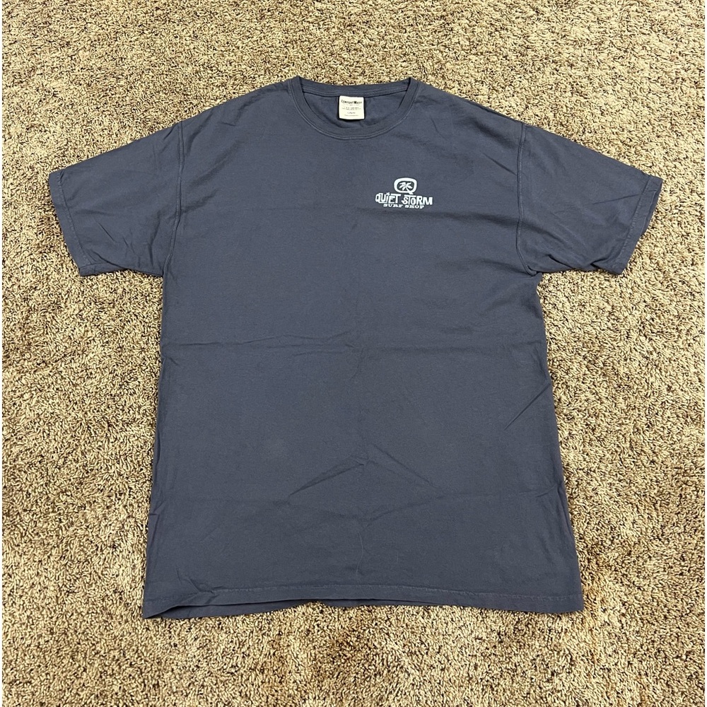 Quiet Storm Surf Shop men’s large t-shirt, blue/gray, Rehoboth Beach, Delaware